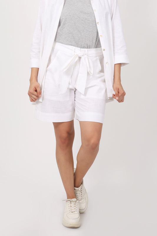 Kiyo Knee-Length Shorts High Waist Pants for Women