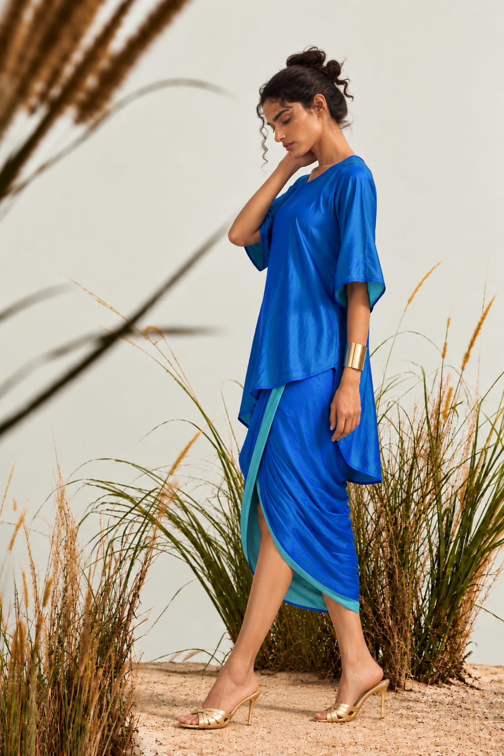 RIVA Reversible Silk Blend Coord Set