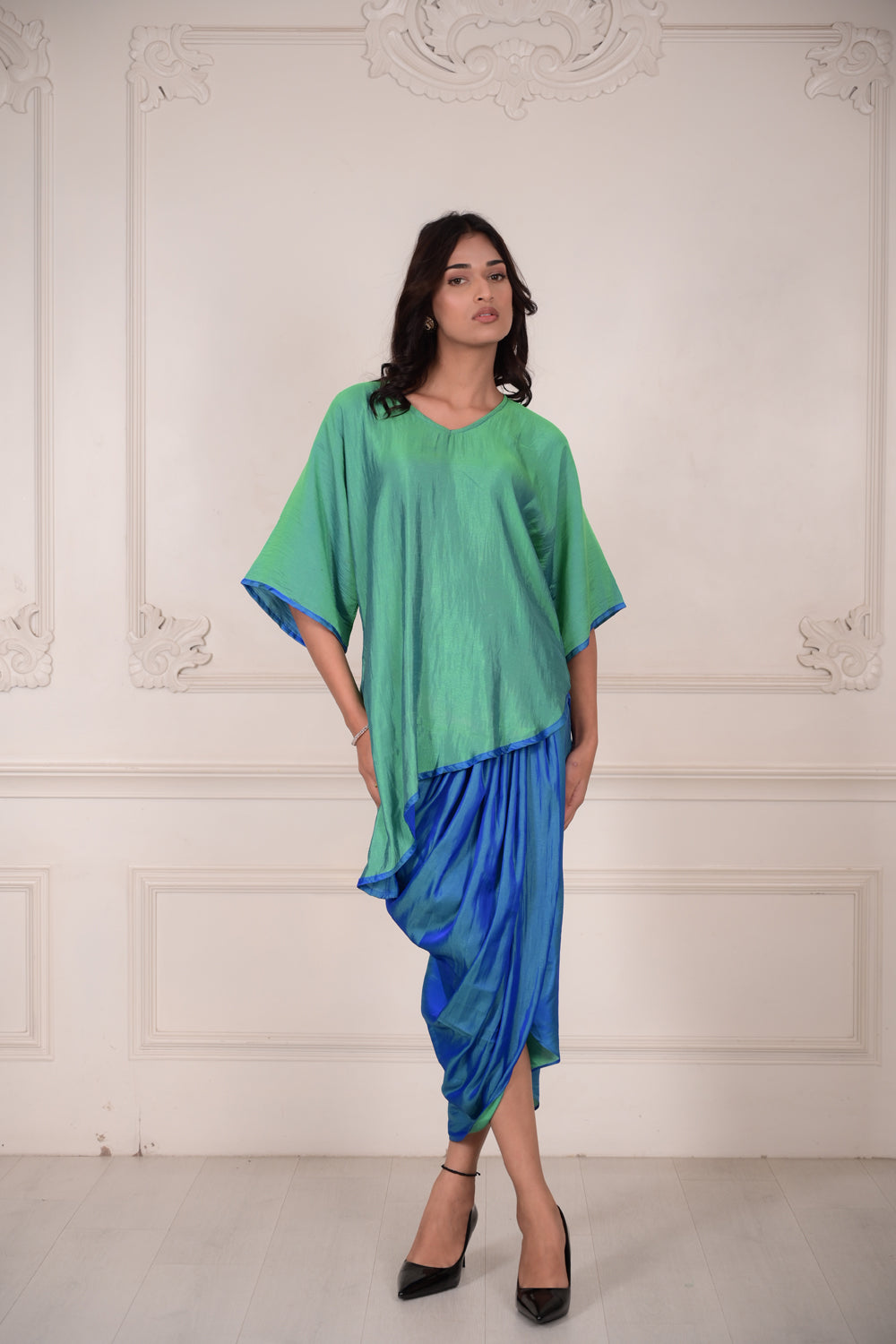 RIVA Reversible Silk Blend Coord Set