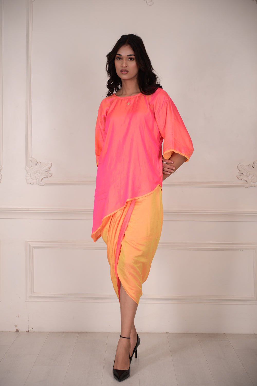 RIVA Reversible Silk Blend Coord Set