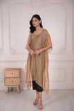 Gulruh Metallic Gold Kaftan – Grace in Every Thread