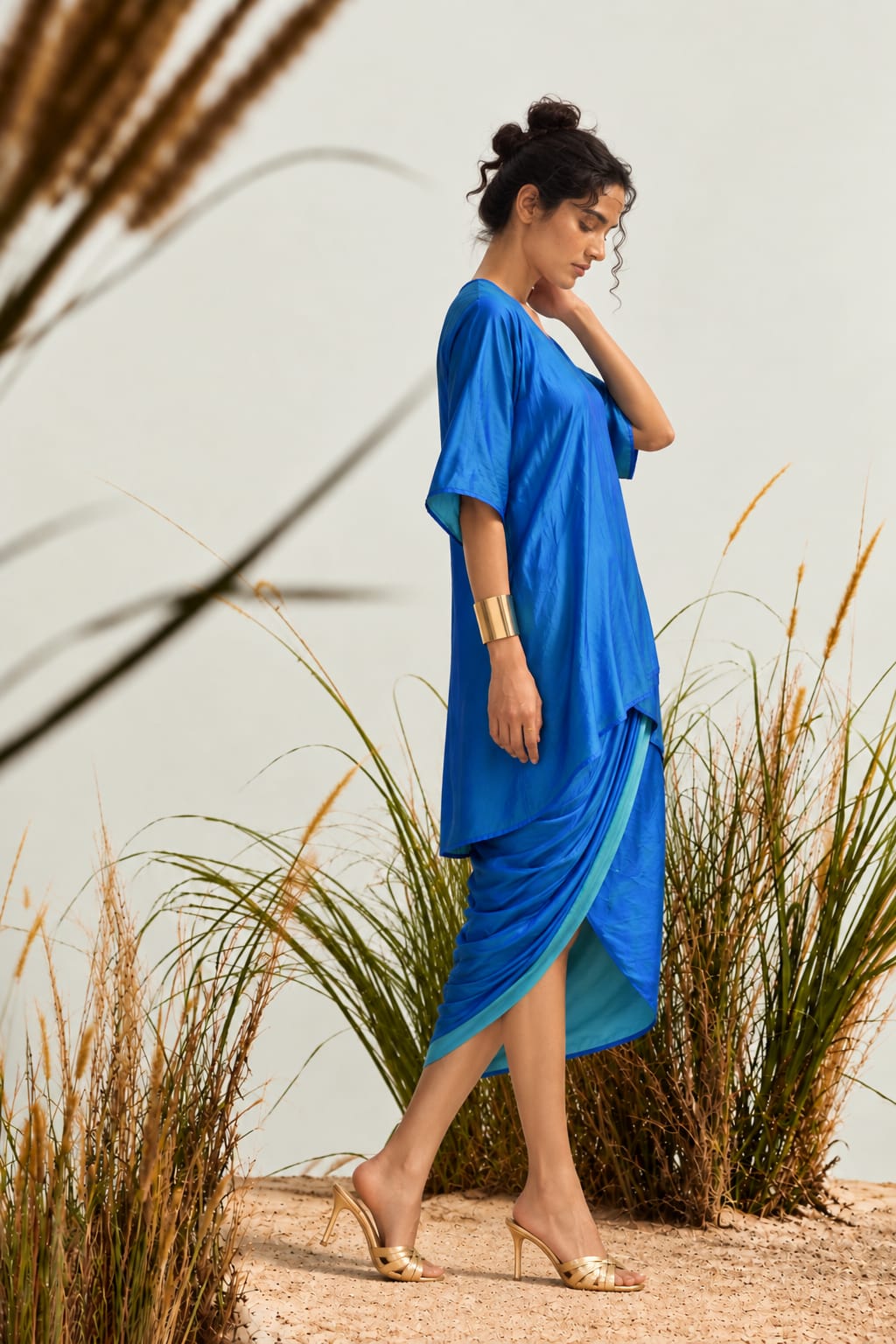 RIVA Reversible Silk Blend Coord Set
