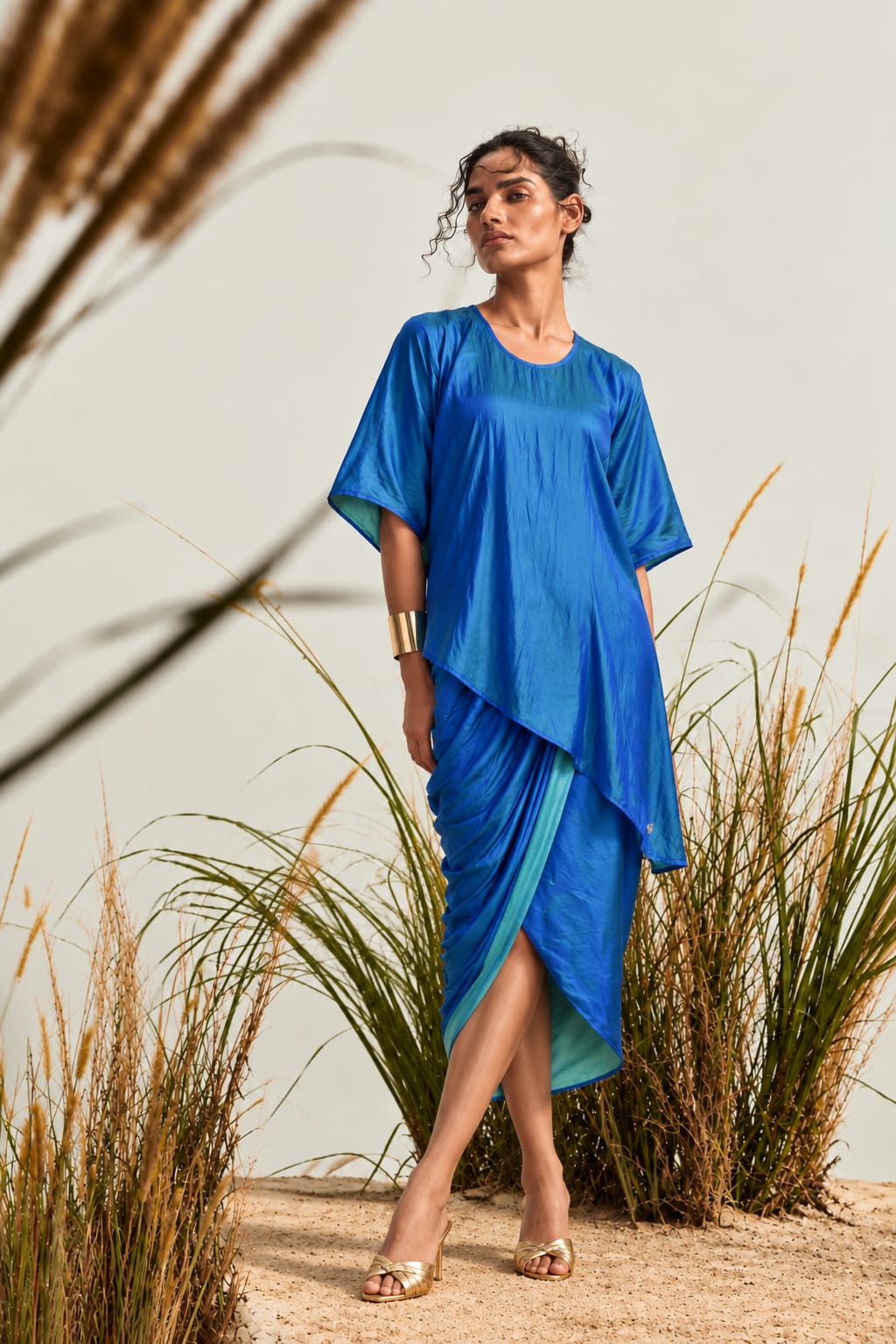 RIVA Reversible Silk Blend Coord Set