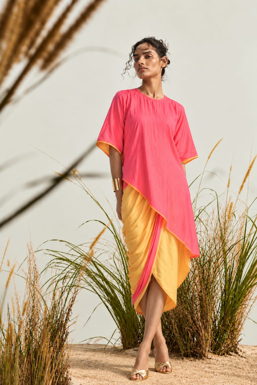 RIVA Reversible Silk Blend Coord Set