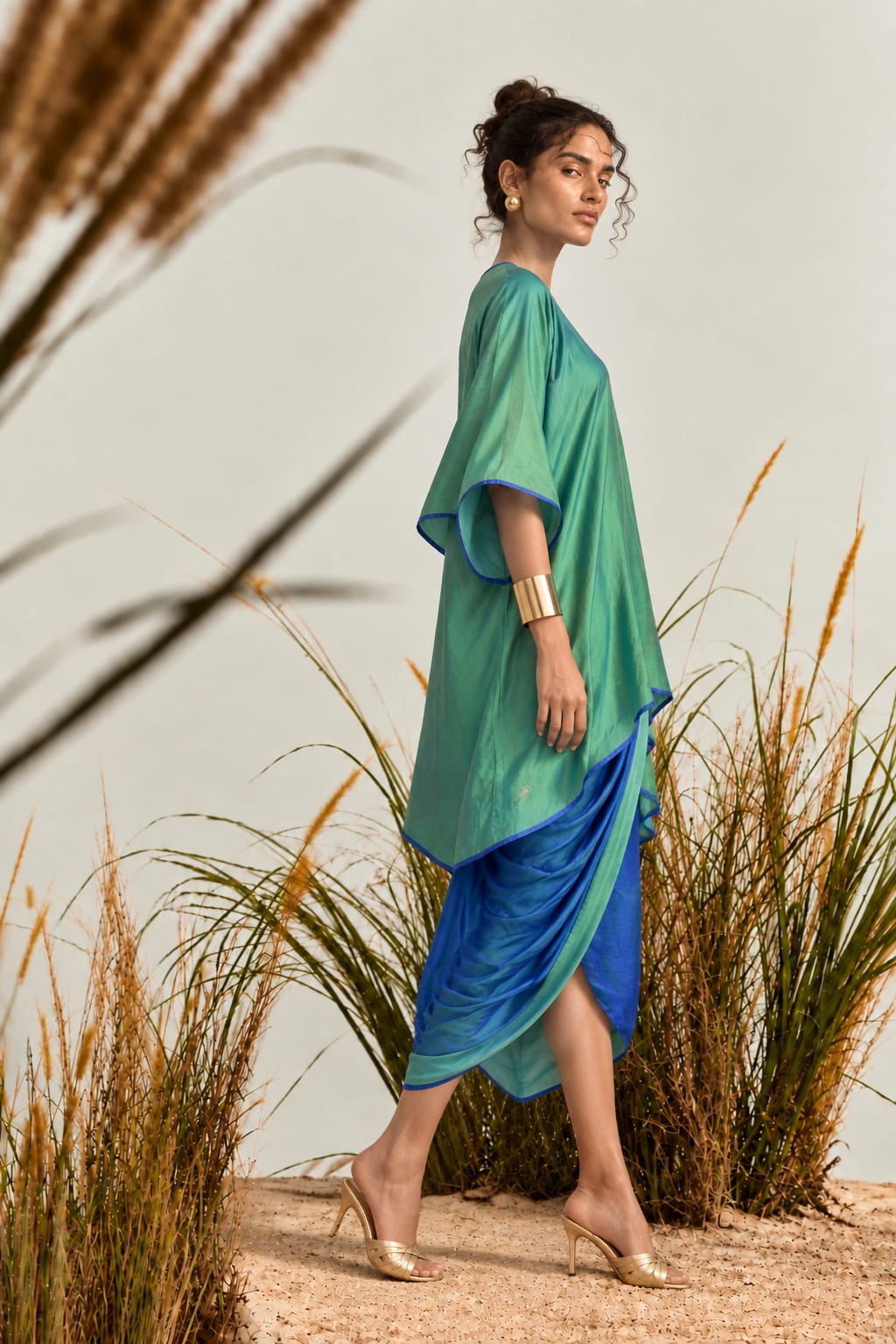 RIVA Reversible Silk Blend Coord Set