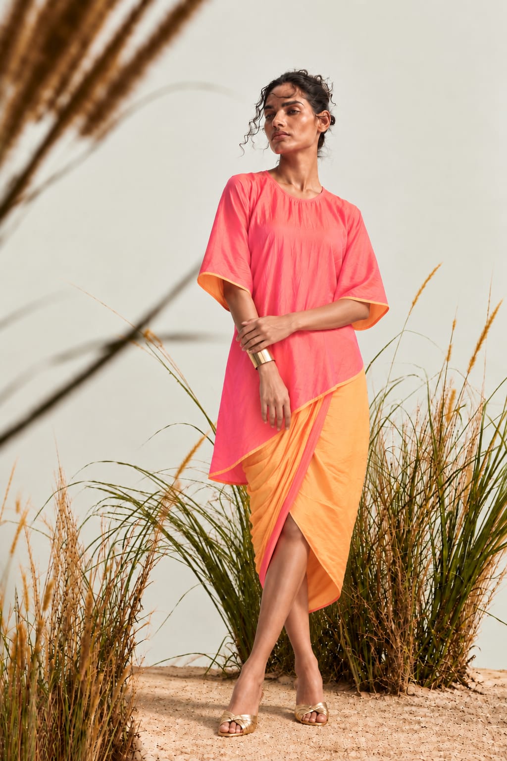 RIVA Reversible Silk Blend Coord Set