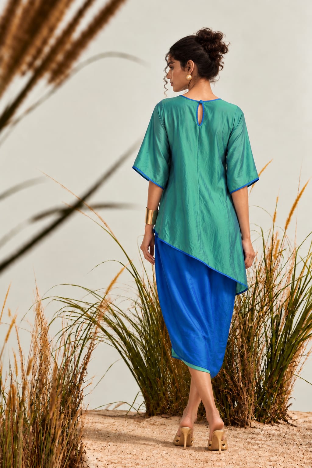 RIVA Reversible Silk Blend Coord Set