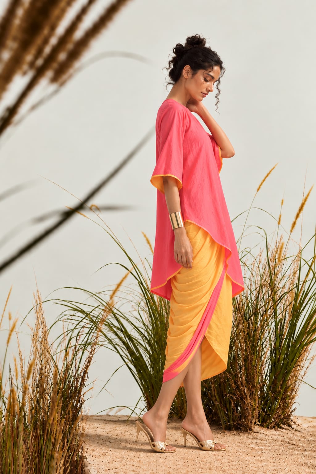 RIVA Reversible Silk Blend Coord Set