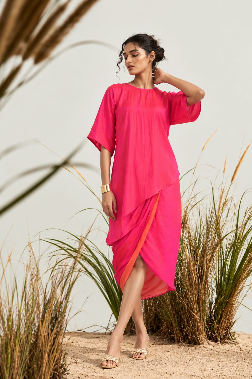 RIVA Reversible Silk Blend Coord Set