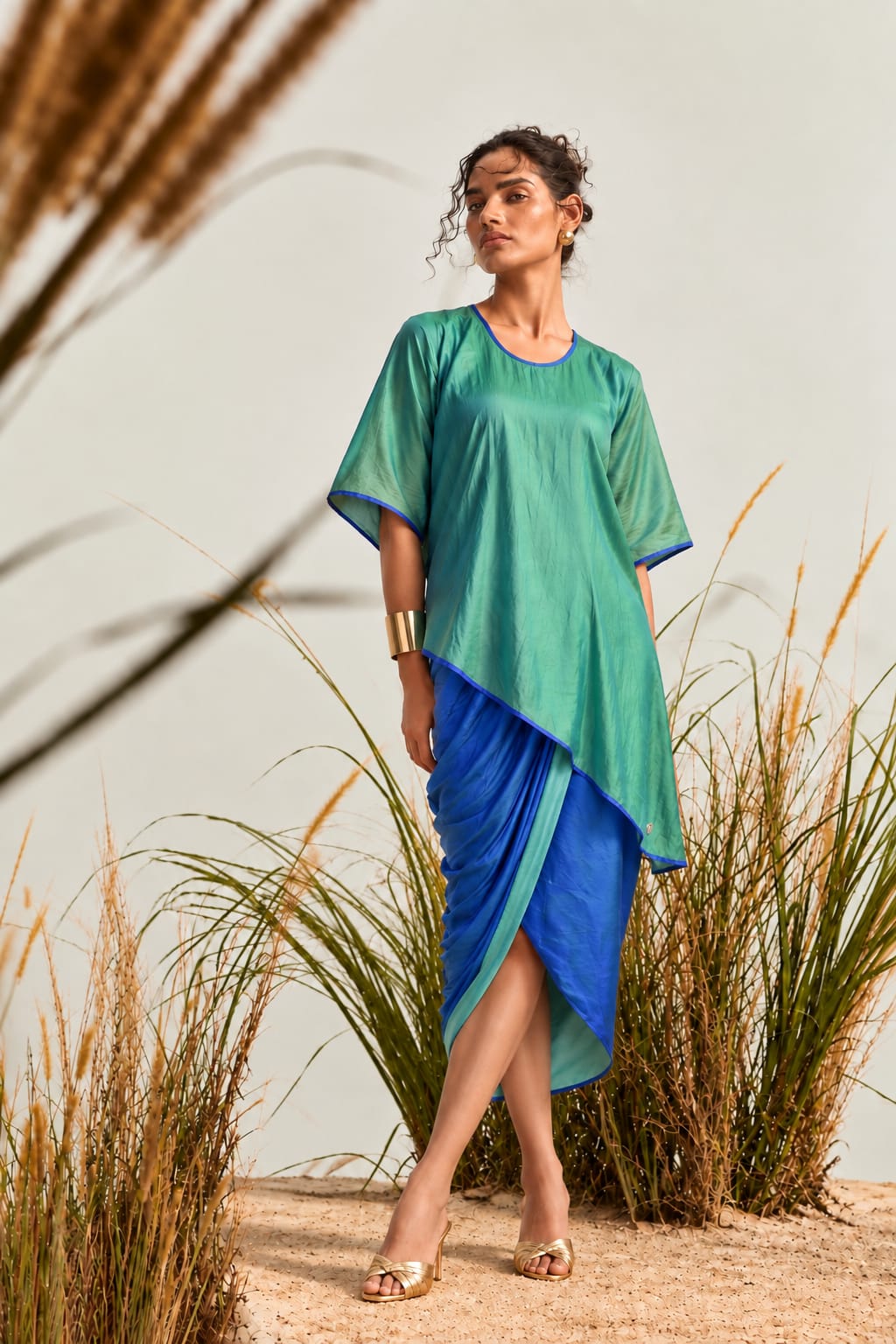 RIVA Reversible Silk Blend Coord Set