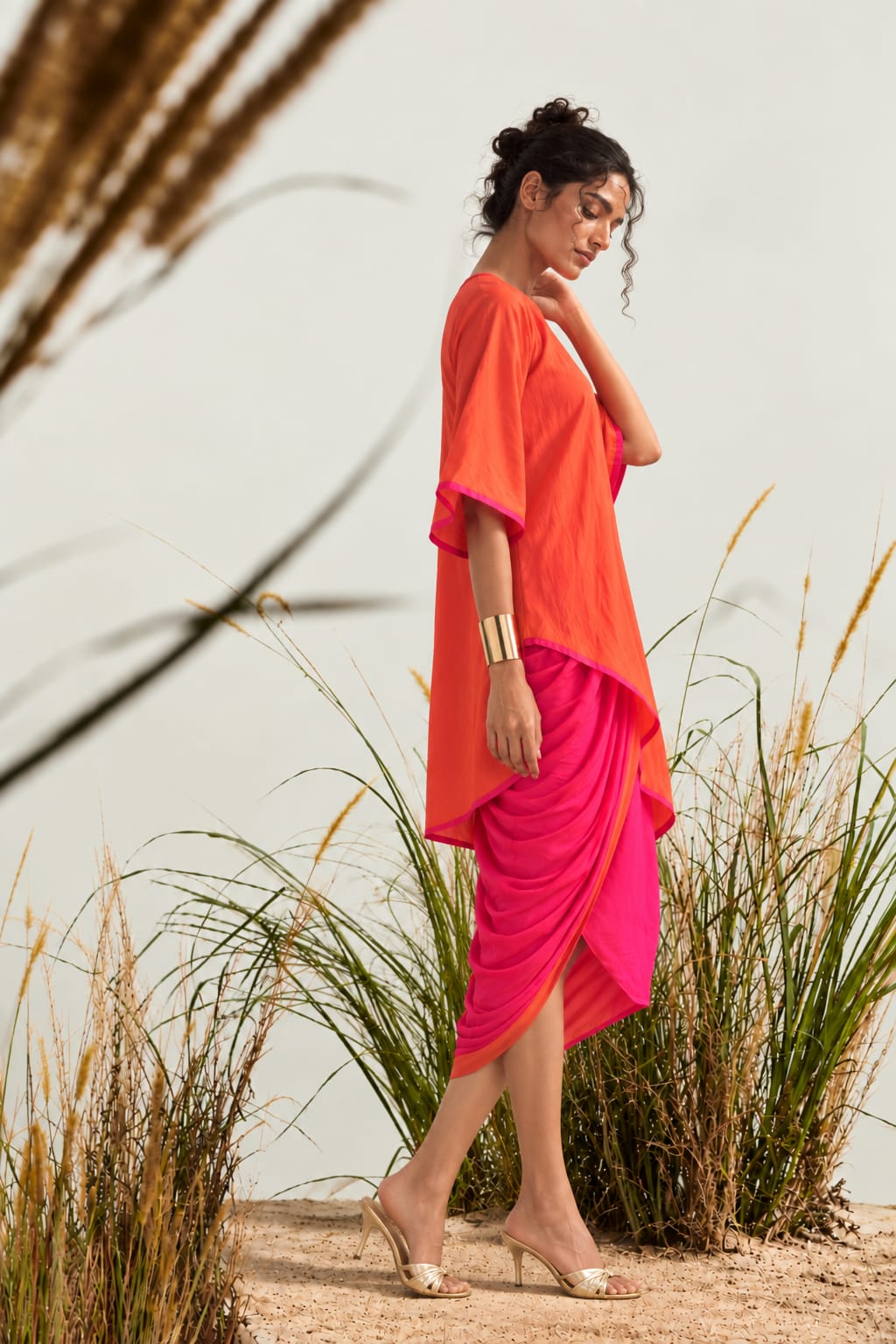 RIVA Reversible Silk Blend Coord Set